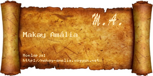 Makay Amália névjegykártya